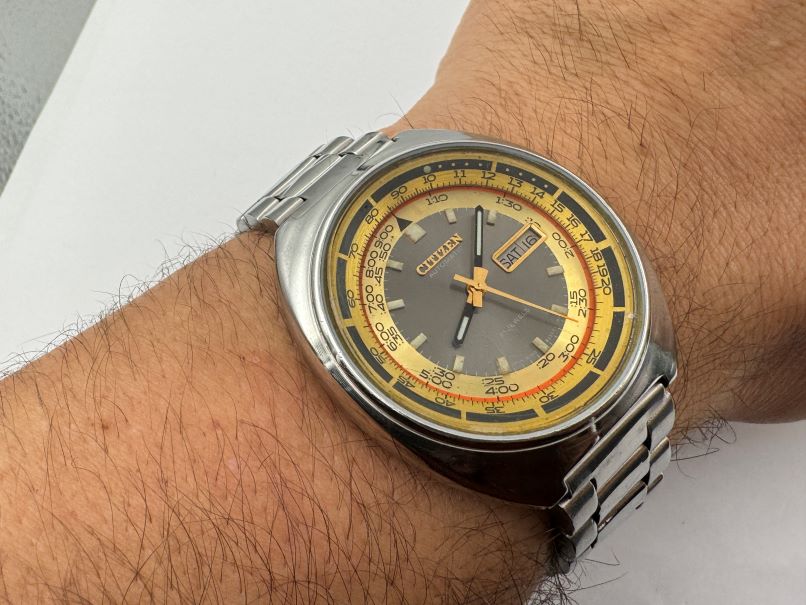 Vintage CITIZEN 51-1811 Aviator Military Day/Date Automatic Cal