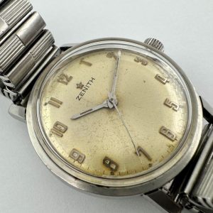 Vintage ZENITH Arabic Dial Manual Winding Cal 2532 All Stainless Steel - 34 mm
