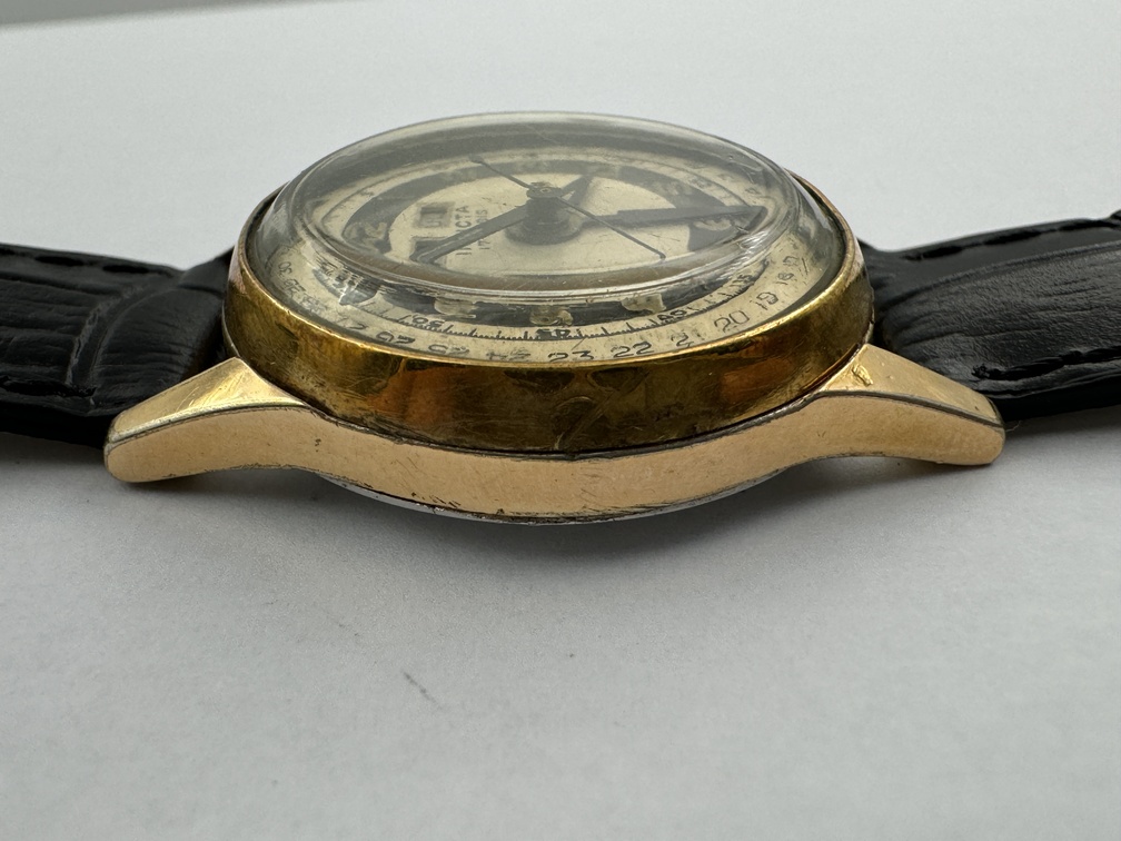 Vintage INVICTA Triple Calendar Gold Plated Manual Winding - WORKING - 31 mm - Image 5