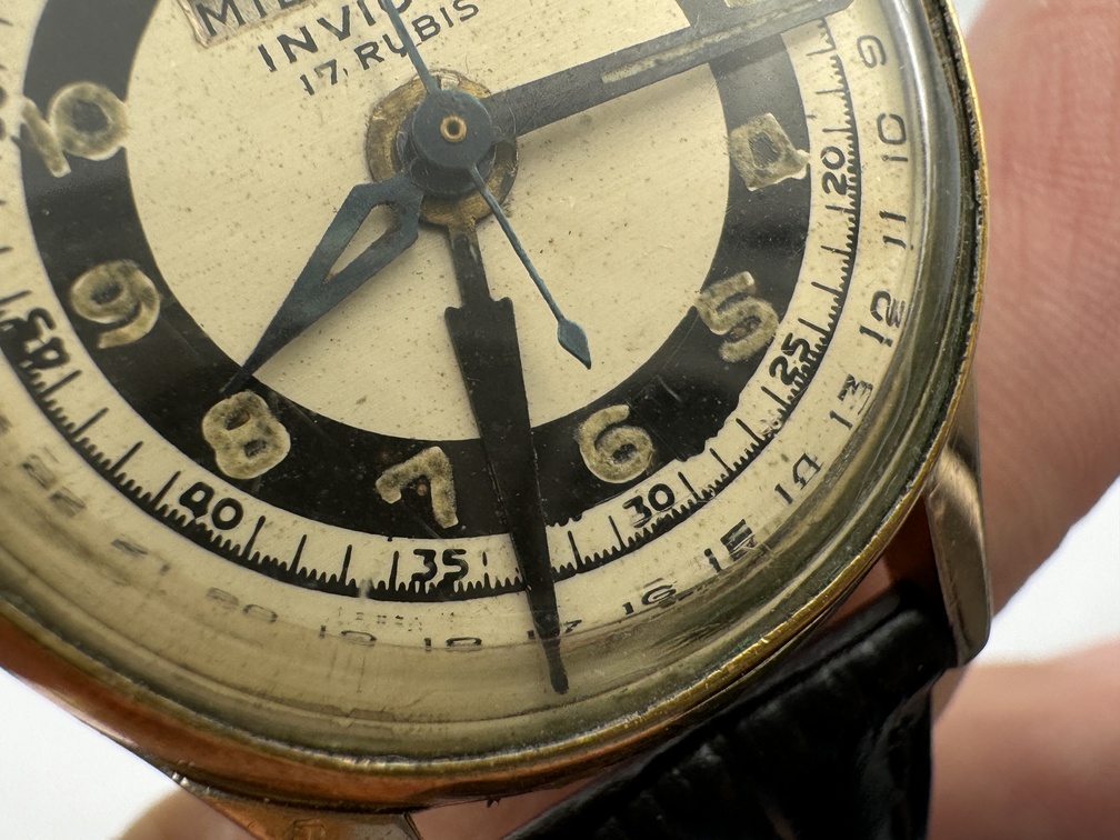 Vintage INVICTA Triple Calendar Gold Plated Manual Winding - WORKING - 31 mm - Image 7