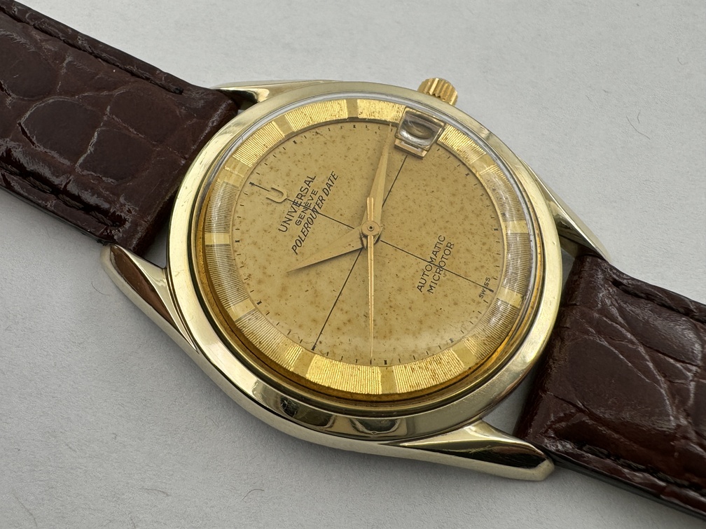 Vintage UNIVERSAL GENEVE Polerouter Date 204605-6 Automatic Cal