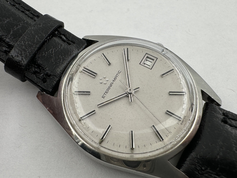 Vintage ETERNA-MATIC 633.2081.41 Silver Date Dial Automatic Cal 12824 - 33 mm - Image 2