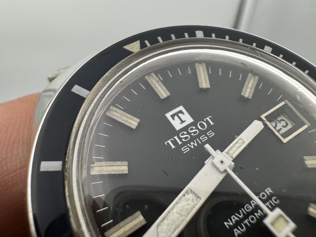 Vintage TISSOT 44940 Navigator Diver Bakelite Coke Bezel Cal 2481 Automatic 37mm - Image 6