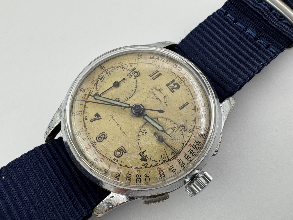Vintage BELLA-SPORT Pulsations Chronograph Cal Landeron 48 Manual Wind - 34 mm - Image 2