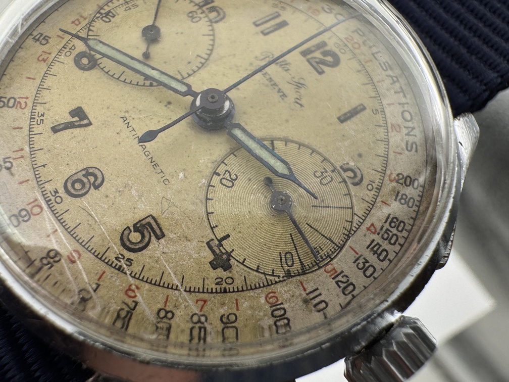 Vintage BELLA-SPORT Pulsations Chronograph Cal Landeron 48 Manual Wind - 34 mm - Image 7