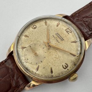 VTG TISSOT Militar 50000-03 Rose Gold Plated Cal 27-B1 Manual SERVICED - 35 mm