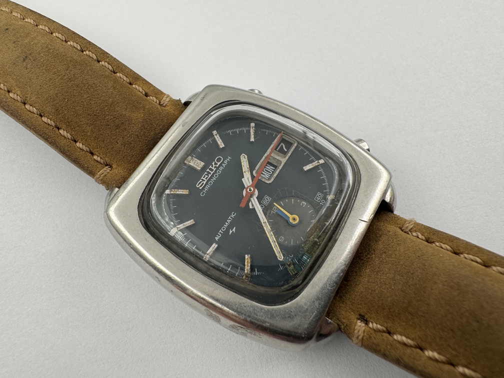 Vintage SEIKO 7016-5000 Monaco Blue Dial Chronograph Automatic Cal 7016A - 37 mm