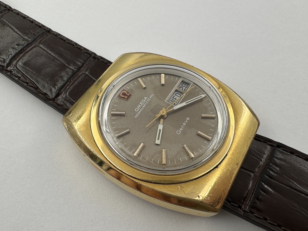 Vintage OMEGA 196.0030 Genève Megaquartz 32 KHz Brown Dial Cal Ω 1310 - 39 mm - Image 2