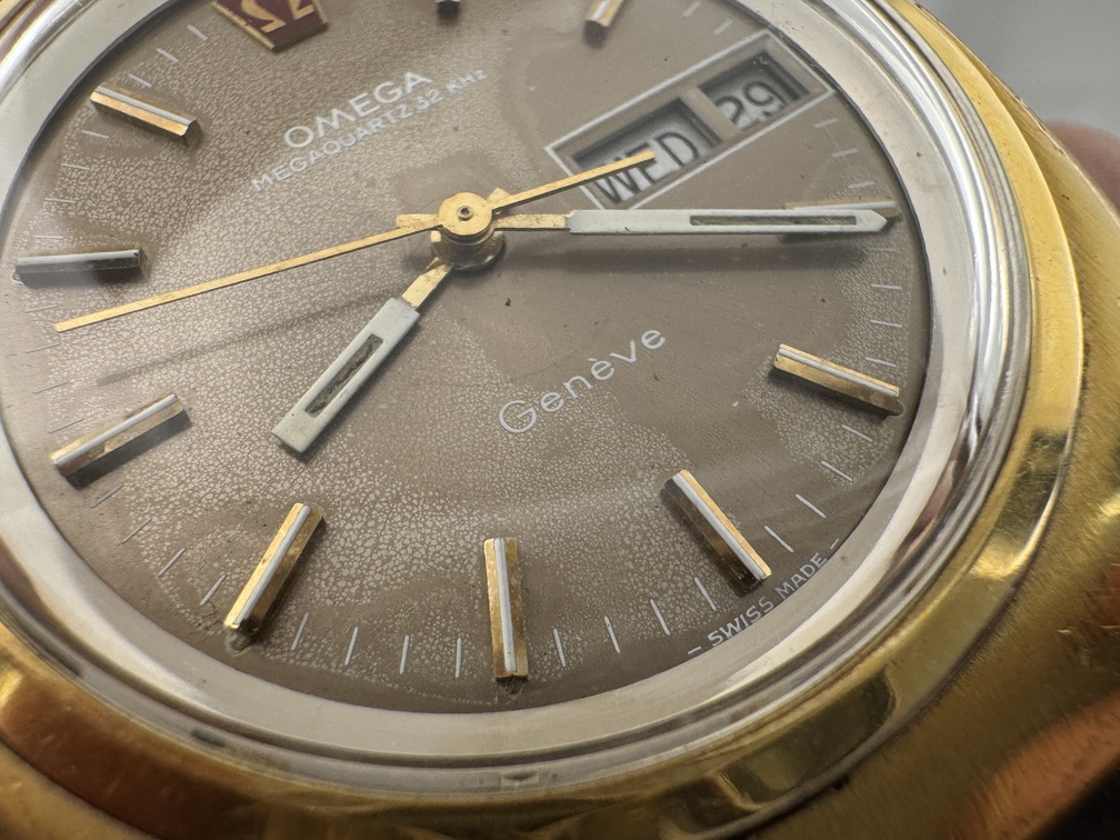 Vintage OMEGA 196.0030 Genève Megaquartz 32 KHz Brown Dial Cal Ω 1310 - 39 mm - Image 6