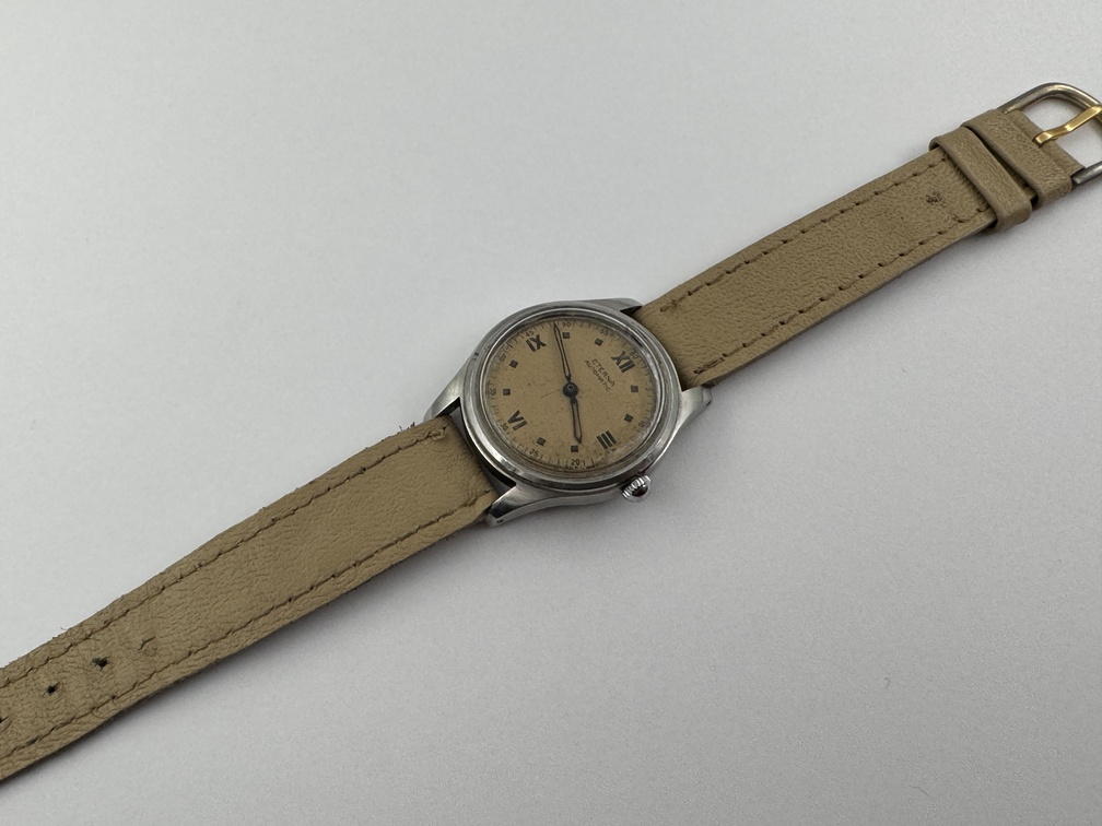 Vintage ETERNA Automatic Bumper Military Roman Dial Cal 835H - 32 mm - Image 3