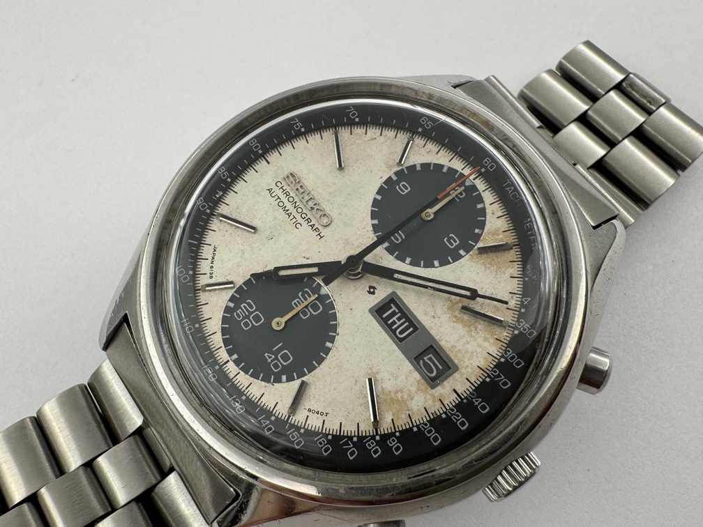 Vintage SEIKO 6138-8021 Panda Chronograph Day/Date Automatic Cal 6138B - 41 mm