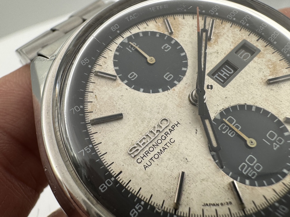 Vintage SEIKO 6138-8021 Panda Chronograph Day/Date Automatic Cal 6138B - 41 mm - Image 5