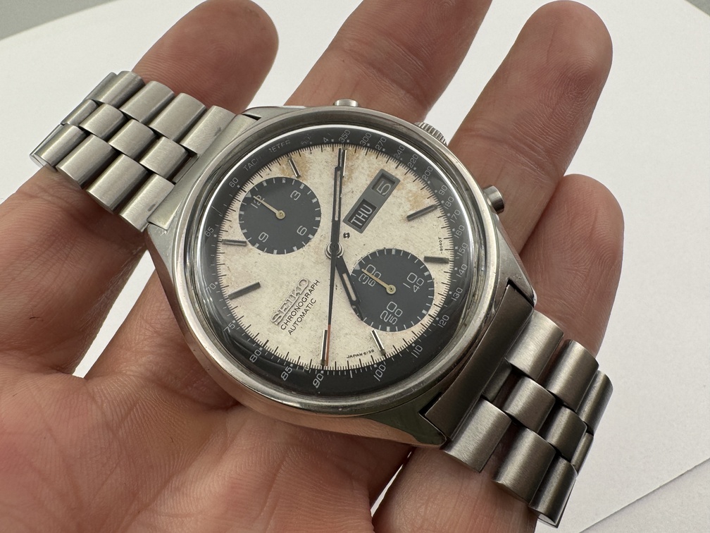 Vintage SEIKO 6138-8021 Panda Chronograph Day/Date Automatic Cal 6138B - 41 mm - Image 12