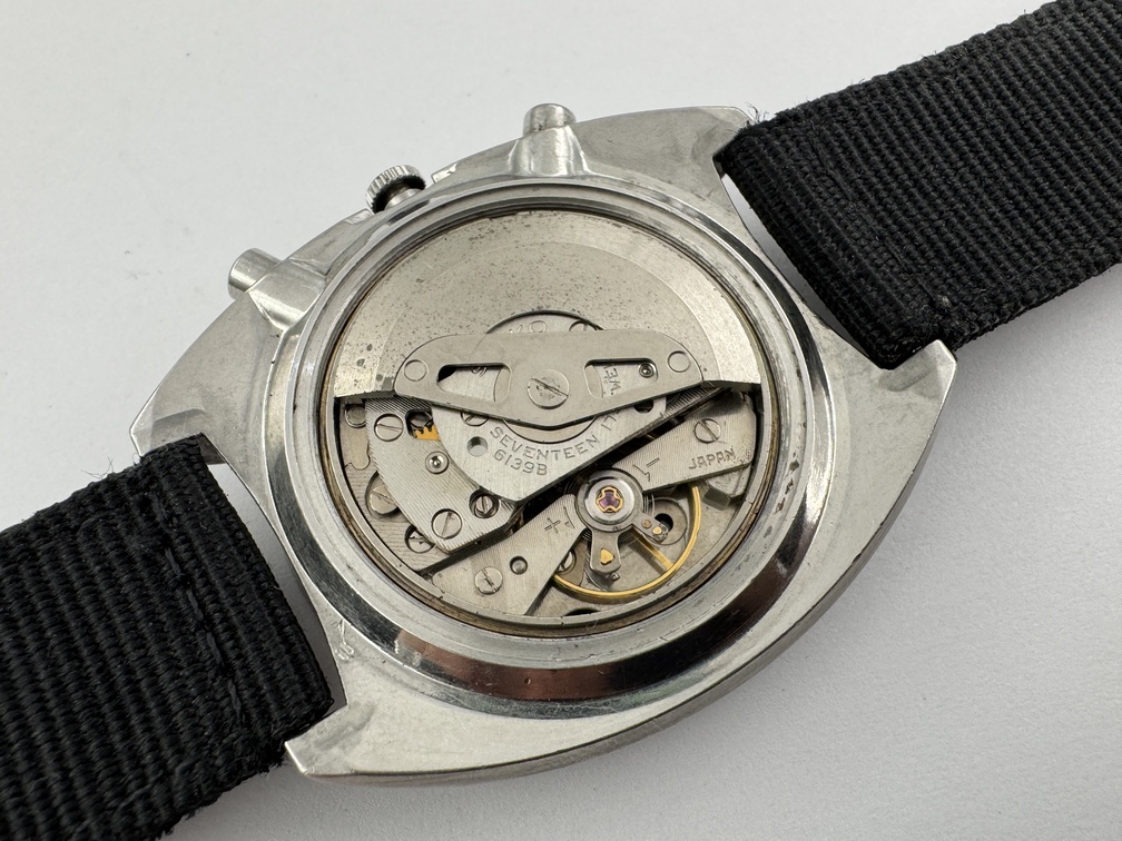 Vintage SEIKO 6139-6002 Chronograph Automatic Blue Dial Cal 6139B - 41 mm - Image 11