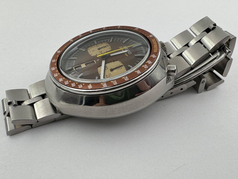 SEIKO 6138-0040 Bullhead JDM Speed-Timer Brown Dial Automatic Cal