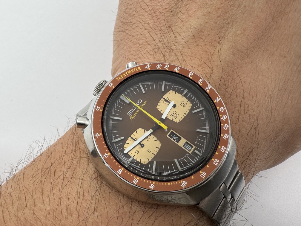 SEIKO 6138-0040 Bullhead JDM Speed-Timer Brown Dial Automatic Cal 6138B - 44 mm - Image 3
