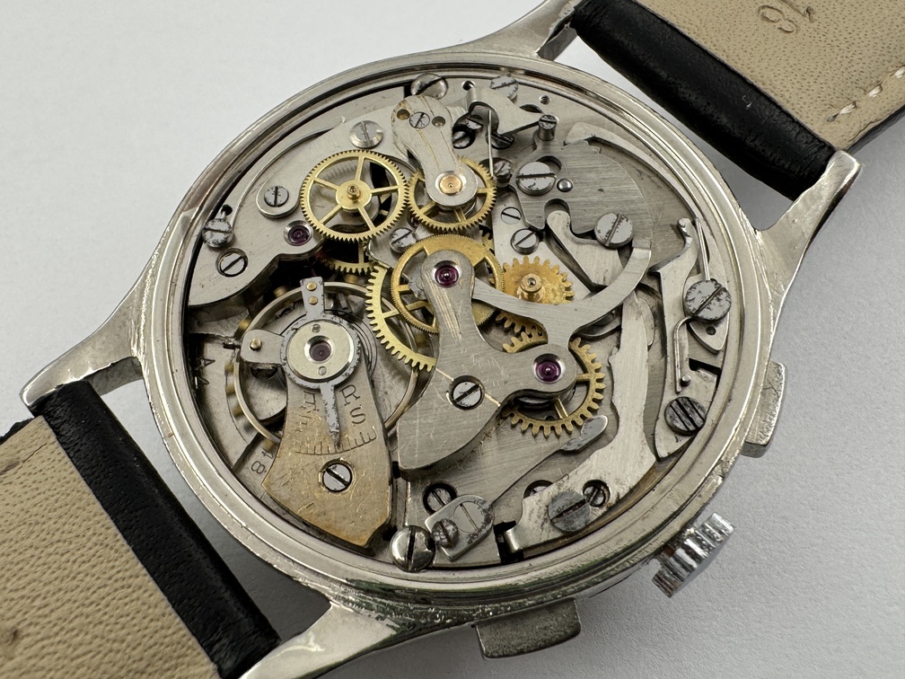 Vintage LEONIDAS Manual Wind Chronograph Cal Landeron 48 Chrome Plated - 35 mm - Image 11
