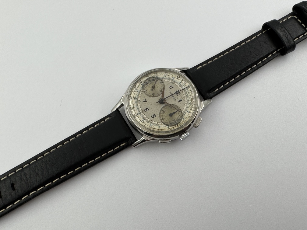 Vintage LEONIDAS Manual Wind Chronograph Cal Landeron 48 Chrome Plated - 35 mm - Image 12