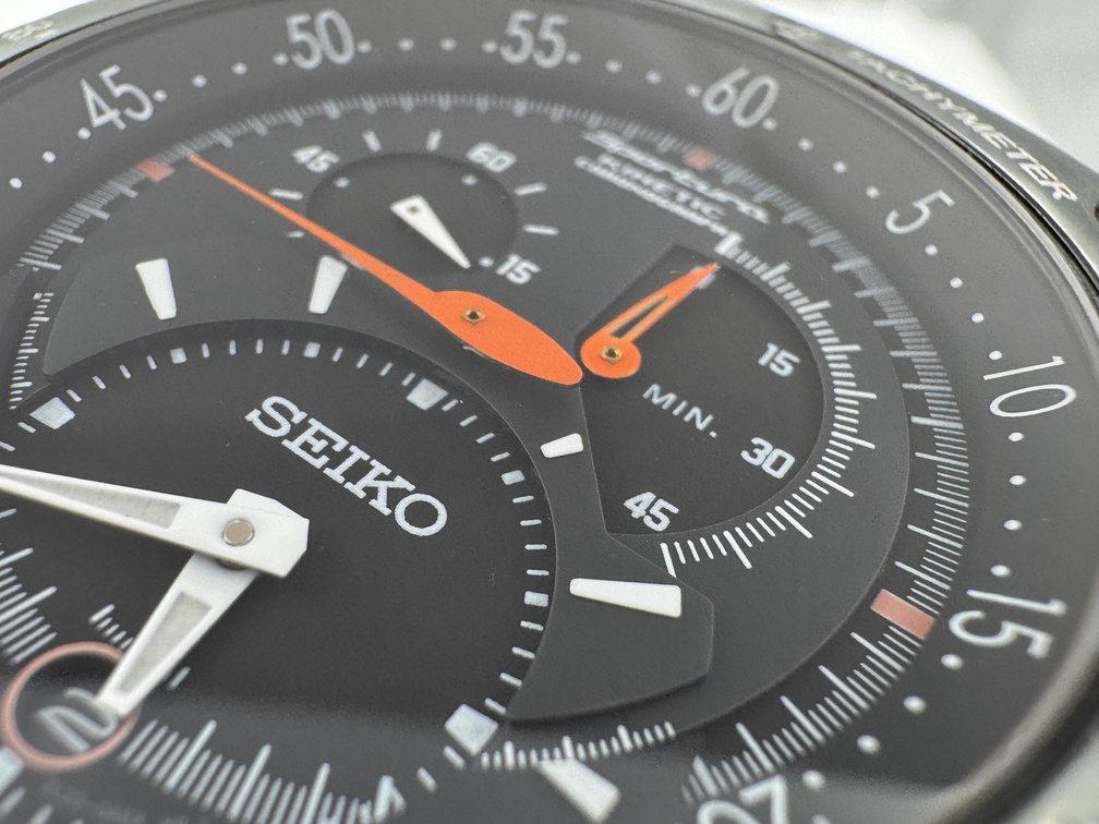 Vintage SEIKO 7L22-0AD0 Sportura Kinetic Chronograph NEW CAPACITOR - 41 mm - Image 8