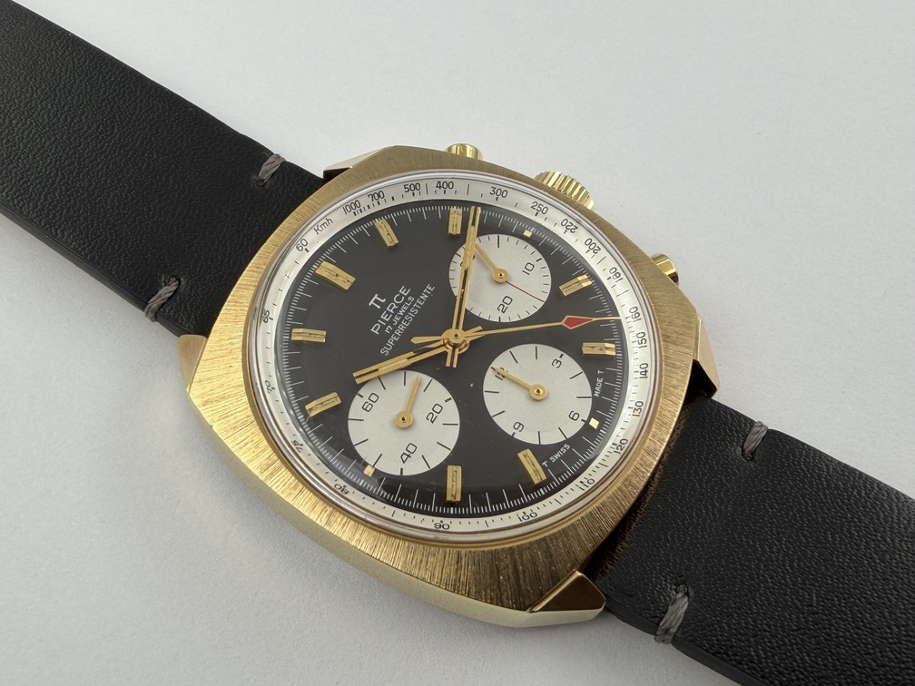 Vintage PIERCE Chronograph Manual Wind Cal Valjoux 72 Reverse