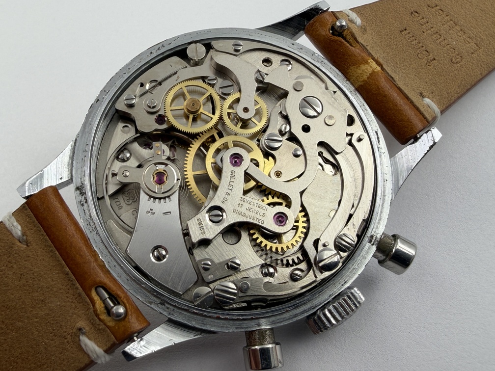Vintage GUINAND Manual Wind Military Pilot´s Chronograph Cal Valjoux 7730 - 35 mm - Image 11