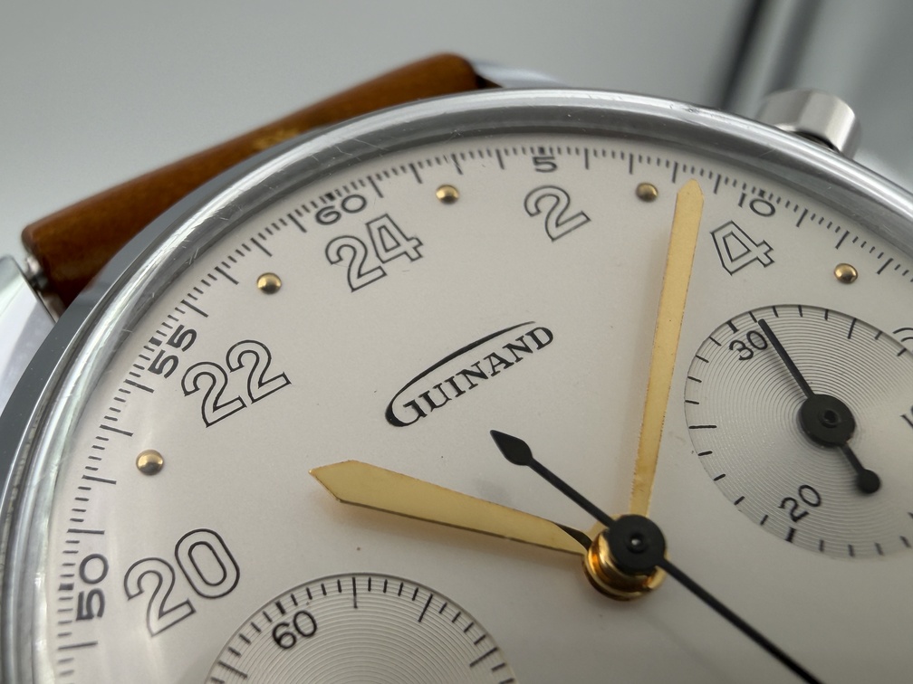 Vintage GUINAND Manual Wind Military Pilot´s Chronograph Cal Valjoux 7730 - 35 mm - Image 5