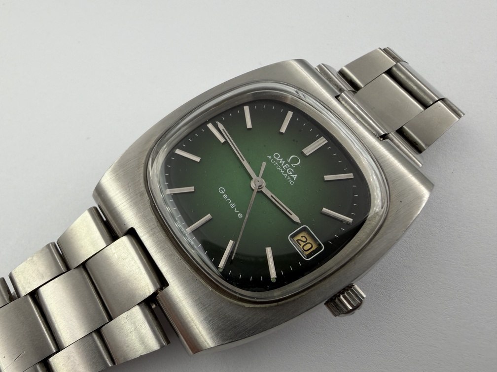Vintage OMEGA 166.0191 Genève TV Case Green Dial Cal Ω 1012 Automatic - 35 mm - Image 2