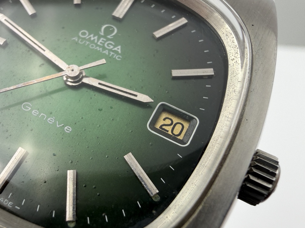 Vintage OMEGA 166.0191 Genève TV Case Green Dial Cal Ω 1012 Automatic - 35 mm - Image 7