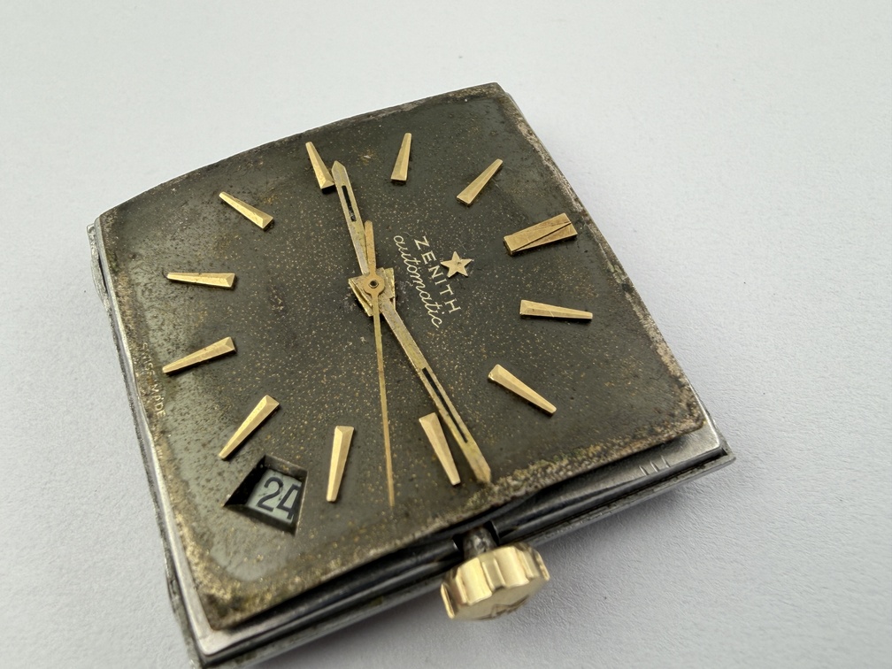 ZENITH Square "Kennedy" Tropical Dial Gold Plated Cal 2562 PC Automatic - 29 mm - Image 8