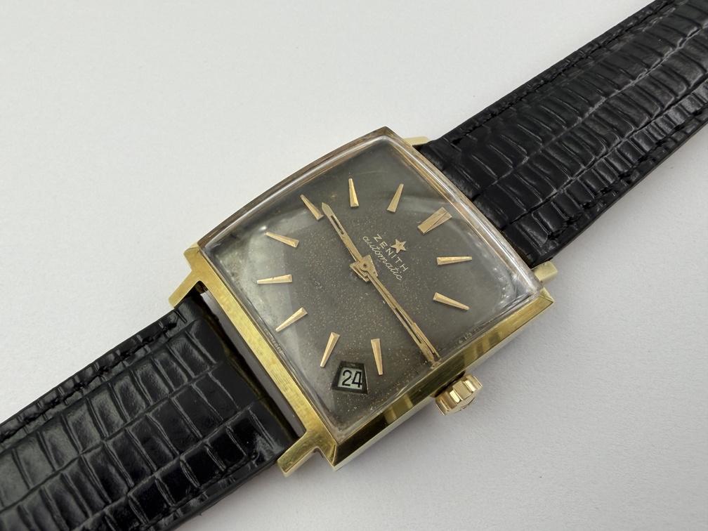 ZENITH Square "Kennedy" Tropical Dial Gold Plated Cal 2562 PC Automatic - 29 mm - Image 2