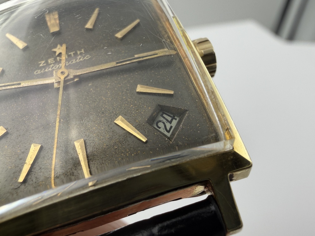 ZENITH Square "Kennedy" Tropical Dial Gold Plated Cal 2562 PC Automatic - 29 mm - Image 11