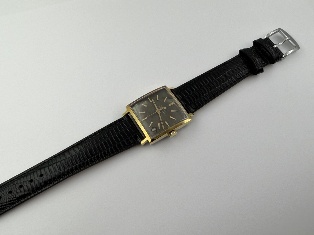 ZENITH Square "Kennedy" Tropical Dial Gold Plated Cal 2562 PC Automatic - 29 mm - Image 12
