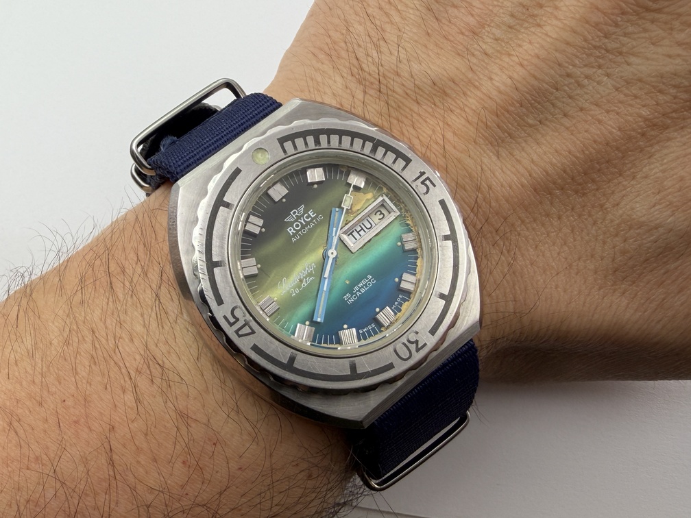 Vintage ROYCE Leadership Automatic Diver 20 ATM Cal AS 2066 Degrade Dial - 43 mm - Image 12