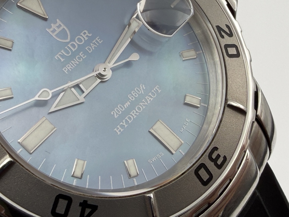 TUDOR Prince Date 89190P Hydronaut Blue MOP Dial Cal ETA 2824-2 Automatic 40 mm - Image 7